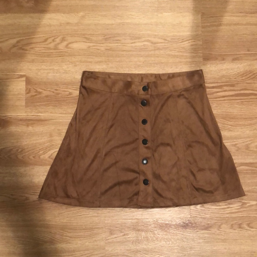 Like new faux suede mini skirt